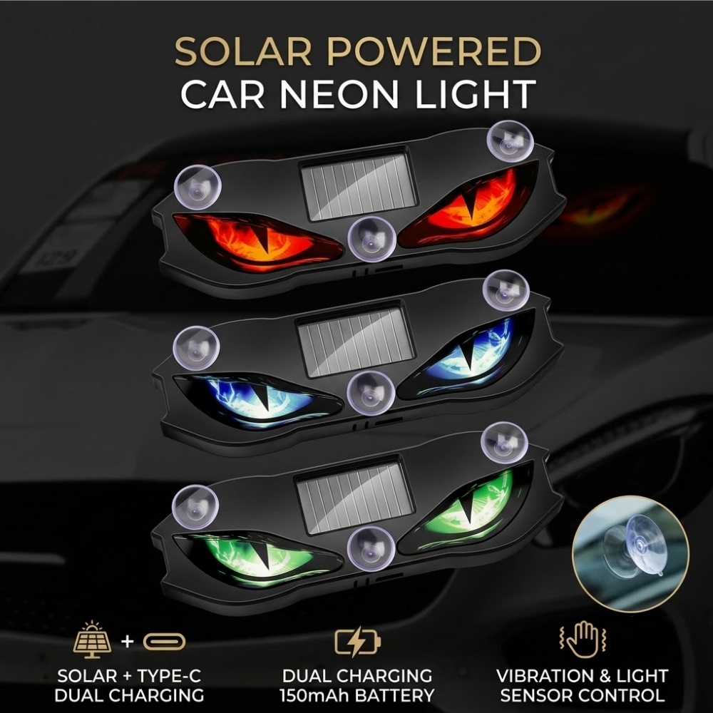 Renewable Energy Solar - Luce al Neon per Auto a